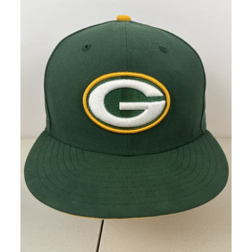 Green Bay Packers 7 1/4 New Era 59FIFTY Fitted Hat NFL Green Gold